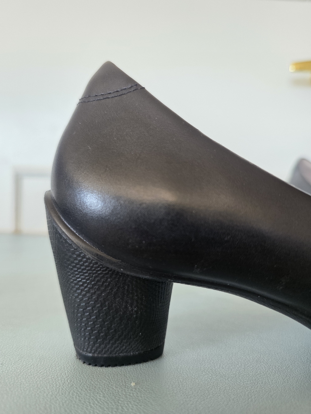 ECCO Dress Classic Black Leather Block Heel Pump; Size 37 Danish Design Comfort - Picture 3 of 9